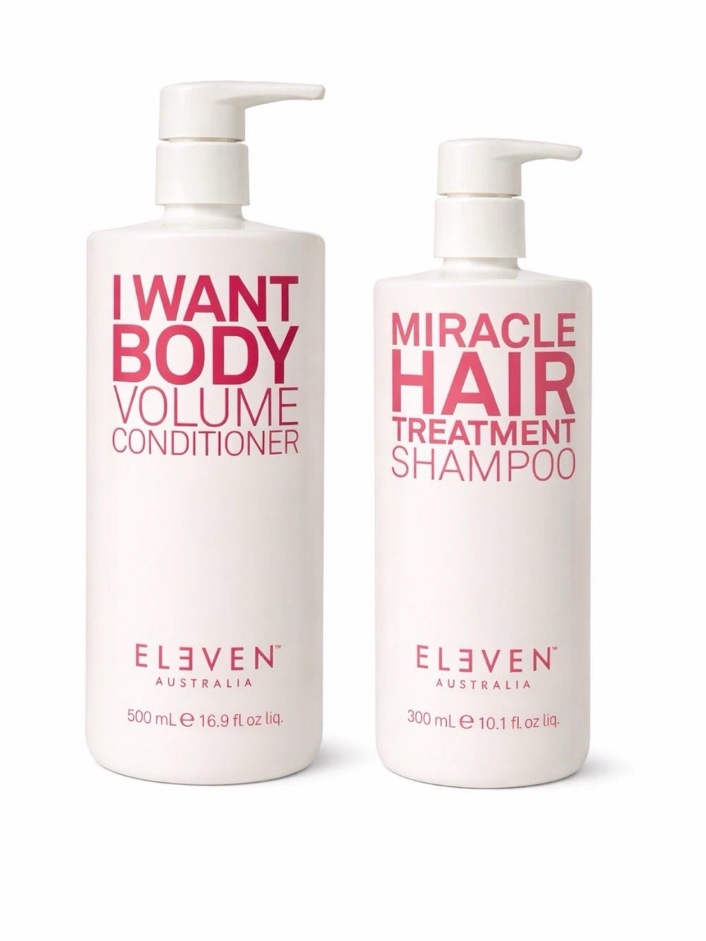 ELEVEN I Want Body Conditioner 16.9 Fl.oz + Miracle Shampoo 10.1oz